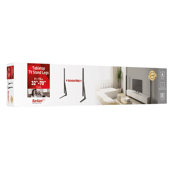 Tabletop TV Legs Barkan ''S40'' Black 32"-70", max.50kg, VESA mm: up to 800x400mm 111564 Imagini