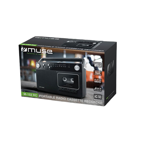 MUSE M-152 RC, Cassette Recorder, Tuner FM, Black 134193 Imagini