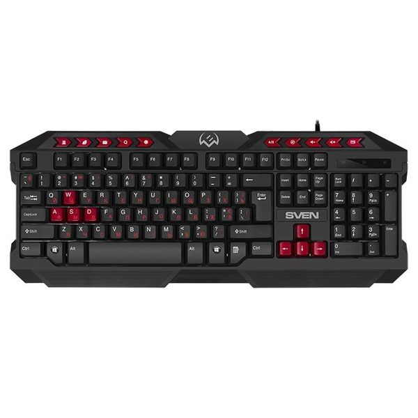 Gaming Keyboard & Mouse & Mouse Pad SVEN GS-9200, Multimedia, Spill resistant, WinLock Black, USB 105994 фото