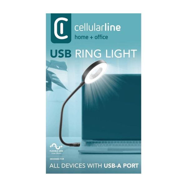 Cellularline LED USB Lamp, Ring, Black 149481 фото