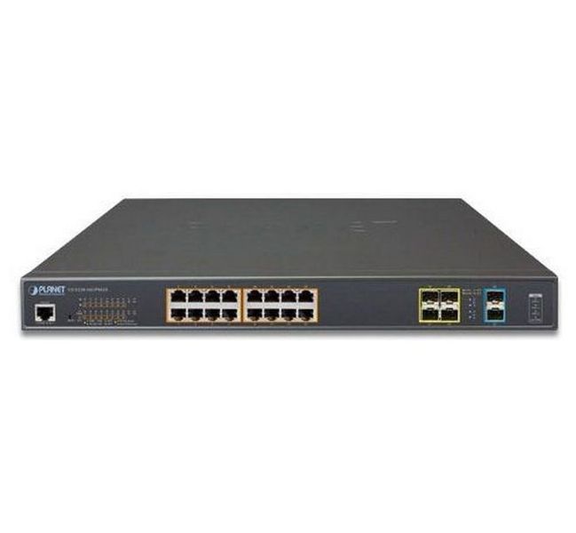 16-port Gigabit Managed PoE+ Switch, Planet "GS-5220-16UP4S2X", with 4 SFP and 2 SFP+, steel case 85424 фото