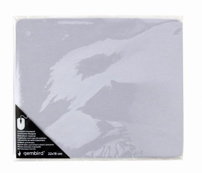 Mouse Pad Gembird MP-PRINT-M, 250 &times; 210 &times; 3mm, Cloth, Printable, White 128769 Imagini