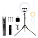 Tripod cu Lampa Circulara Selfie Ring Light 3 colors HQ-21S 21", Black 247584 Imagini 5