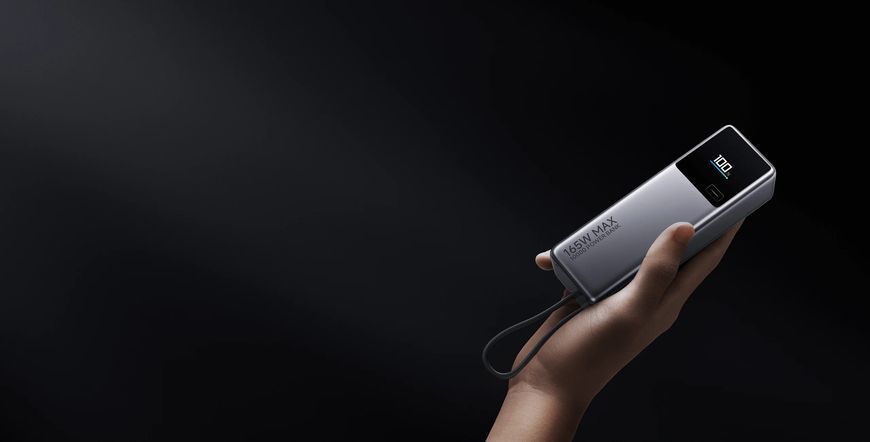 Портативное зарядное устройство, Xiaomi 10000 mah, (Integrated Cable) 165W, Black, GL 230337 фото