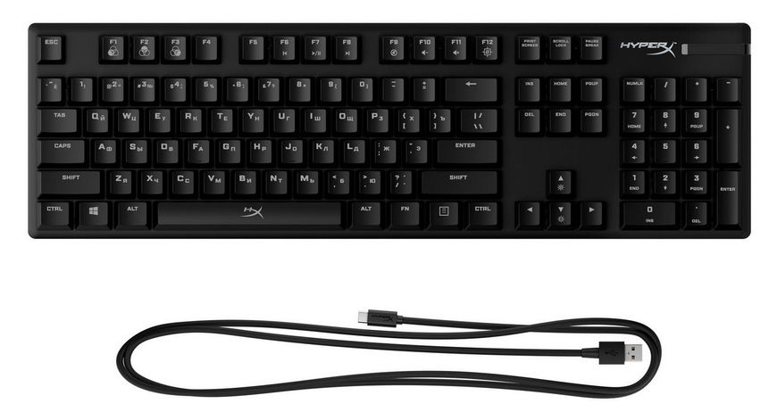 Gaming Keyboard HyperX Alloy Origins, Mechanical, Steel frame, Onboard memory, MX Red, RGB, USB 107180 фото