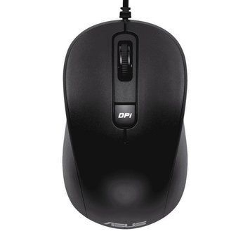 Mouse Asus MU101C Silent, 1000-3200 dpi, 4 buttons, Ambidextrous, 85g, 1.5m, USB, Black 108907 фото