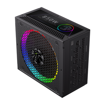 Power Supply ATX 850W GAMEMAX RGB-850G PRO, 80+ Gold, 140mm ARGB, Active PFC, ATX 3.1, PCIe5.1, Full MAir Conditionerlar, Black 251394 Imagini