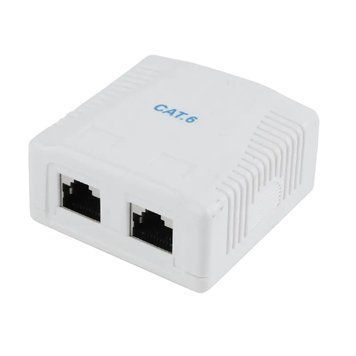 2xRJ45 Surface mount box 8P8C/FTP CAT.6e/KRONE, NCAC-2F6-01 225752 Imagini