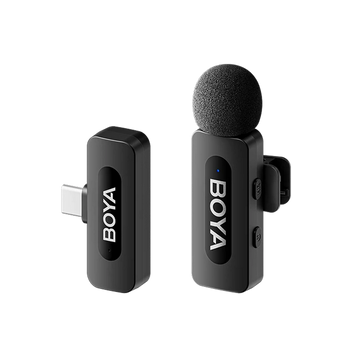 Microphone Wireless Boya BY-V10 V2.0 Ultracompact (Type C - 1TX+1RX) Black 245585 Imagini