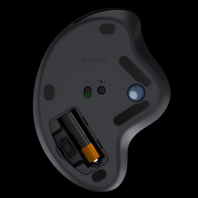 Wireless Trackball Mouse Logitech M575, Optical, 400-2000 dpi, 5 buttons, BT/2.4 Ghz,1xAA, Graphite 128421 фото