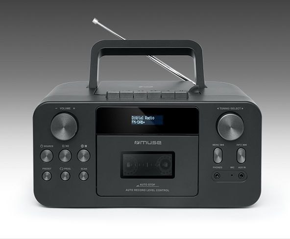 MUSE M-182 DB, Cassette Recorder, Tuner FM, Bluetooth, CD, LCD, Black 203317 фото