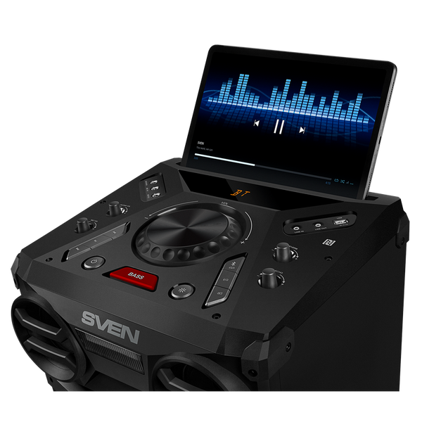 Partybox SVEN "PS-1900" Black, 1000W, TWS, Bluetooth, FM, USB, LED-display, AC power 212254 фото