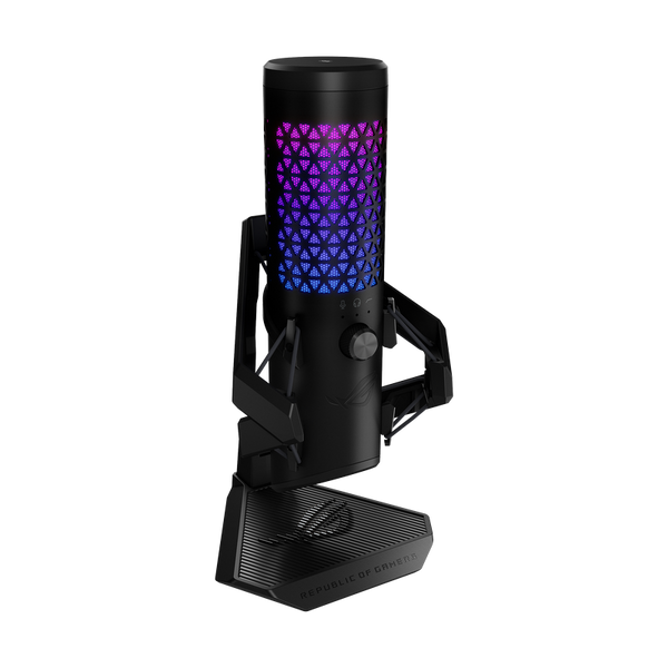 Microphones Asus ROG Carnyx, 25mm Condenser Microphone, Cardioid, 120db, -37db, 192 kHz, 24bit, RGB, Built-in pop filter, Control knob, USB, Black 224925 Imagini