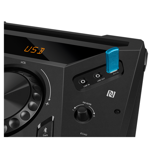 Partybox SVEN "PS-1900" Black, 1000W, TWS, Bluetooth, FM, USB, LED-display, AC power 212254 фото