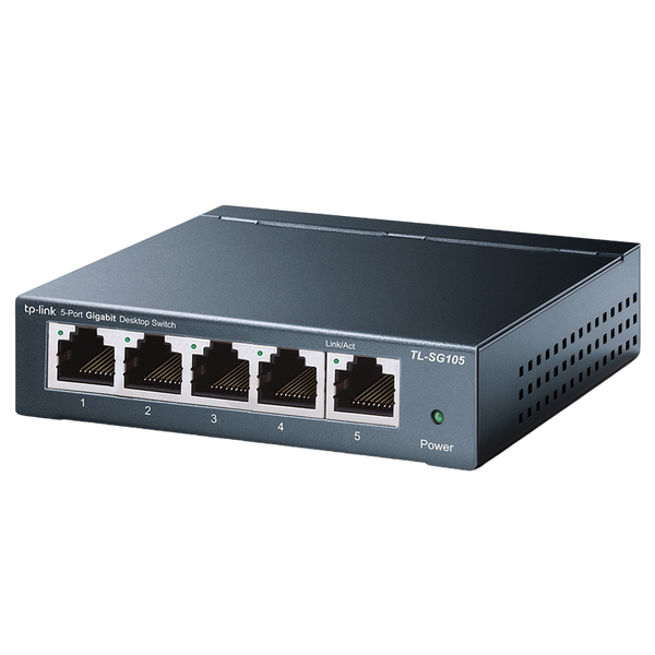 .5-port 10/100/1000Mbps Switch TP-LINK "LS105G", steel case 105155 Imagini