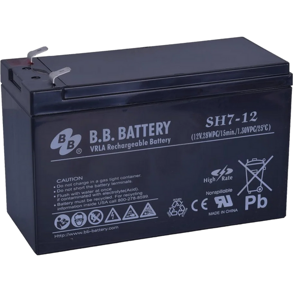 Baterie UPS 12V/ 7AH T2 B.B. SH7-12, 3-5 Years 203032 фото
