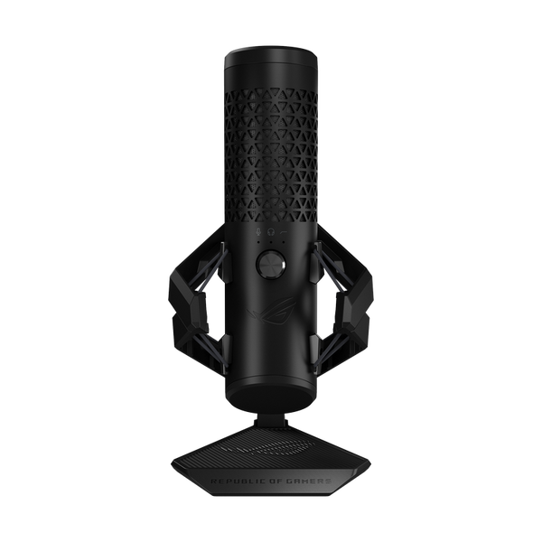 Microphones Asus ROG Carnyx, 25mm Condenser Microphone, Cardioid, 120db, -37db, 192 kHz, 24bit, RGB, Built-in pop filter, Control knob, USB, Black 224925 Imagini