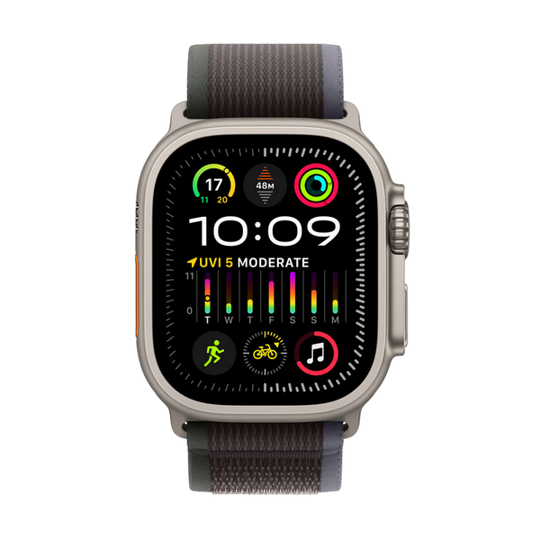 Apple Watch Ultra 2 GPS + Cellular, 49mm Titanium Case with Blue/Black Trail Loop - M/L, MRF63 208442 фото