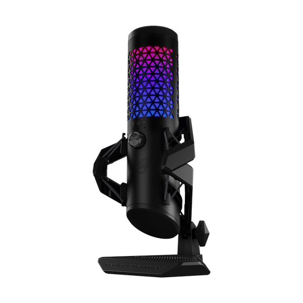 Microphones Asus ROG Carnyx, 25mm Condenser Microphone, Cardioid, 120db, -37db, 192 kHz, 24bit, RGB, Built-in pop filter, Control knob, USB, Black 224925 Imagini