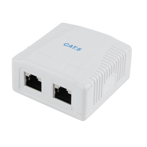 2xRJ45 Surface mount box 8P8C/FTP CAT.6e/KRONE, NCAC-2F6-01 225752 фото