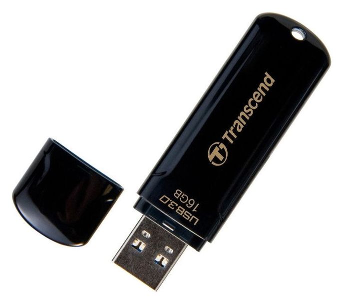 16GB USB3.1 Flash Drive Transcend "JetFlash 700", Black, Classic Cap (R/W:90/20MB/s) 45333 фото