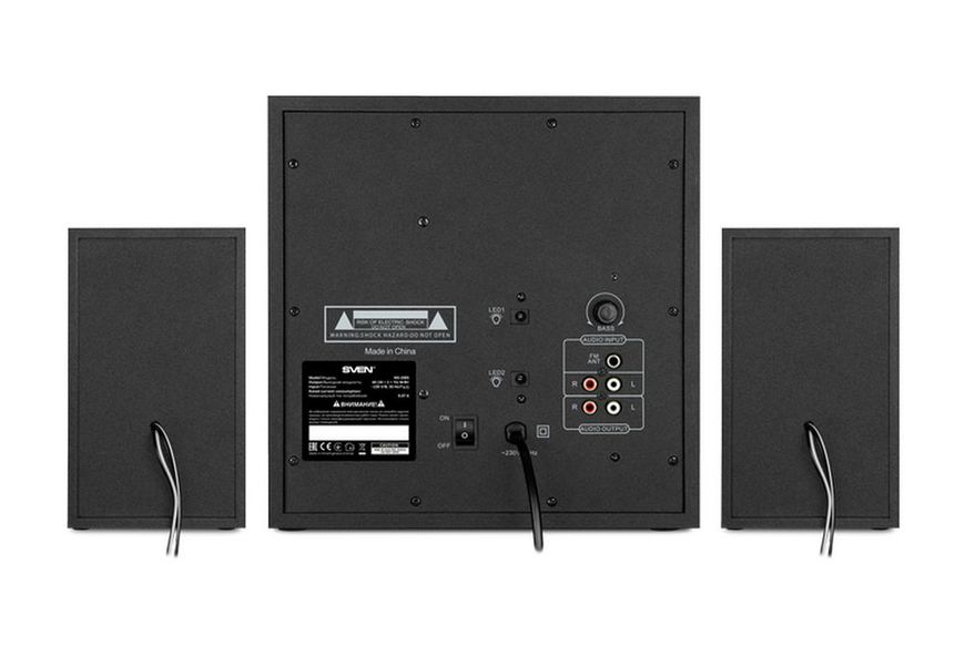Speakers SVEN "MS-2085" SD-card, USB, FM, remote control, Bluetooth, Black, 60w/30w + 2x15w/2.1 129557 фото