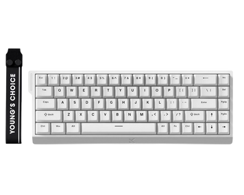 Gaming Keyboard MCHOSE Ace 68 E-Sport Magnetic SW, Mechanical, 65% Layout, Ice Blue Magnetic SW, PBT, Aluminum, 128K, 0.1ms, RGB, USB, EN, White 230704 фото