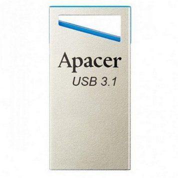 64GB USB3.1 Flash Drive Apacer "AH155", Silver, Super-Mini, Metal Case, Capless (AP64GAH155U-1) 88055 Imagini