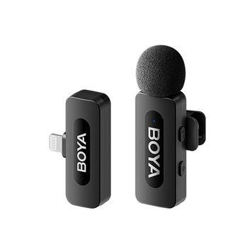 Microphone&nbsp;Wireless&nbsp;Boya&nbsp;BY-V1 V2.0&nbsp;Ultracompact&nbsp;(Lightning&nbsp;-&nbsp;1TX+1RX), Black 245583 Imagini