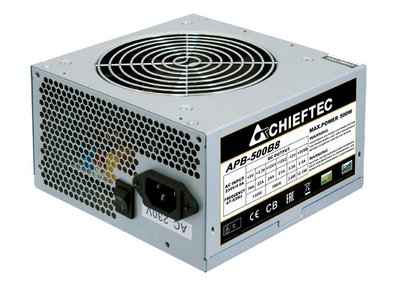 Power Supply ATX 500W Chieftec VALUE APB-500B8, Active PFC, 120mm silent fan, w/o power cord 107490 фото