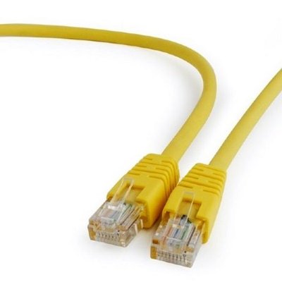 0.5m, Patch Cord Yellow, PP12-0.5M/Y, Cat.5E, Cablexpert, molded strain relief 50u" plugs 25368 фото