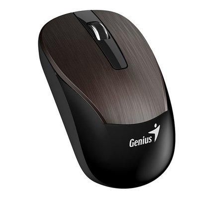 Wireless Mouse Genius ECO-8015, Optical, 800-1600 dpi, 3 buttons, Ambidextrous, Rechar., Chocolate 89362 фото