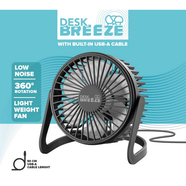 Ventilator Cellularline Desk Breeze, Black 267634 Imagini