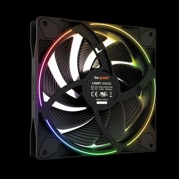PC Case Ventilator be quiet! Light Wings High-speed, 140x140x25 mm, 2200rpm, 