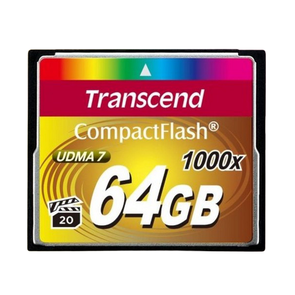 .64GB CompactFlash Card, Hi-Speed 1000X, Transcend "TS64GCF1000" (R/W: 160/120MB/s) 59761 Imagini