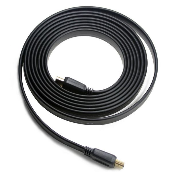 Cable HDMI to HDMI 1.8m Cablexpert FLAT male-male, 19m-19m (V1.4), Black 120380 фото