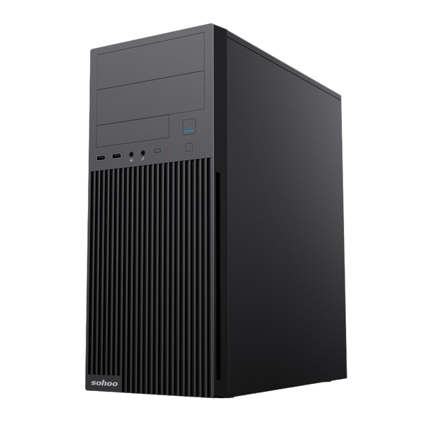 Case ATX 550W Sohoo 2815BK, 0.4mm, 1xUSB-C, 1xUSB3.0, 1xUSB2.0, 2x5.25", 1x3.5", 3x2.5", PSU: ATX-55 224539 фото