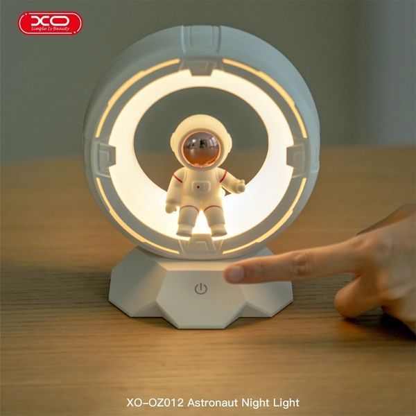 XO OZ12 Spaceman Tri-color Night Light Pat Light 1200mAh, White 240914 фото