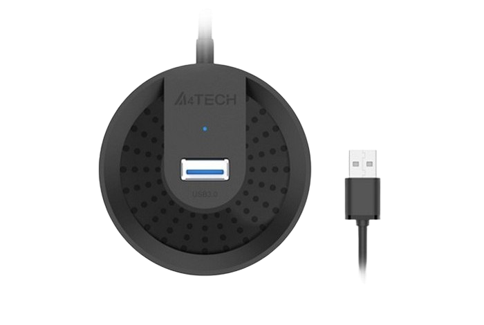 USB 3.0 Hub 4-port A4tech "HUB-30C", Cable 100cm, Micro USB Power Input Port, USB Type-C 203863 фото