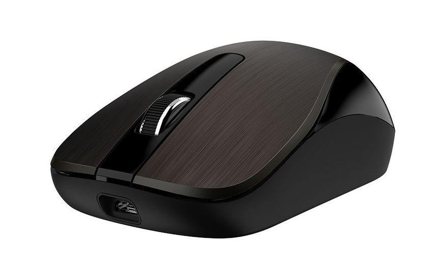 Wireless Mouse Genius ECO-8015, Optical, 800-1600 dpi, 3 buttons, Ambidextrous, Rechar., Chocolate 89362 фото