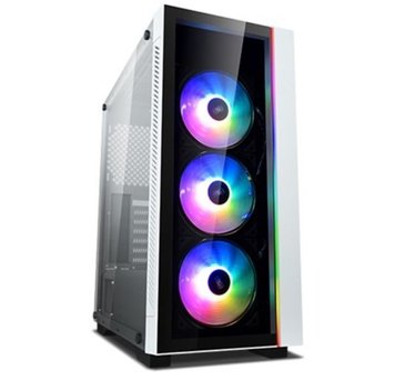 Case ATX Deepcool MATREXX 55 V3 ADD-RGB 3F, w/o PSU, 3x120mm,Tempered Glass, RGB, USB3.0, White 116902 фото