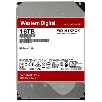 3.5" HDD 16.0TB-SATA-512MB Western Digital "Red Pro (WD161KFGX)", NAS, 24/7, CMR, 7200rpm, 2.5M (MT 232520 Imagini