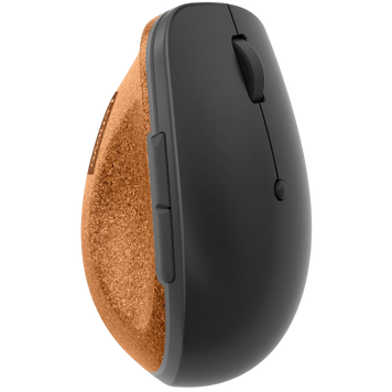 Wireless Mouse Lenovo Go Vertical, up to 2400 dpi, 6 buttons (3 program.), Ergonomic, 97g., UV-coated cork grip, 1xAA, Unifying, 2.4Ghz, Storm Grey 227939 фото