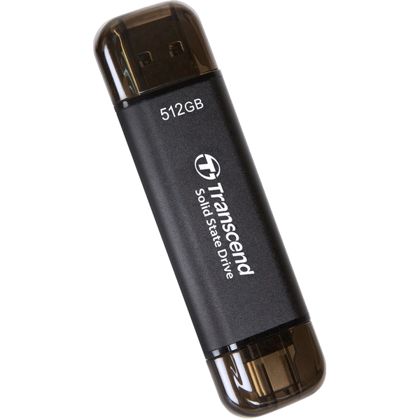 .512GB Transcend Portable SSD ESD310C Black, USB-A/C 3.2 (71.3x20x7.8 mm, 11g, R/W:1050/950 MB/s) 207617 фото