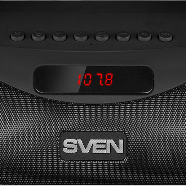 Speakers SVEN "PS-425" 12w, Black, Bluetooth, Karaoke, microSD, FM, AUX, USB, power:1500mA, DC5V 124752 фото