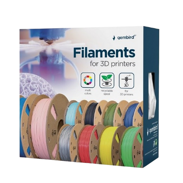 PETG 1.75 mm, Gembird Black Filament, 1 kg, 3DP-PETG1.75-01-BK 219034 фото