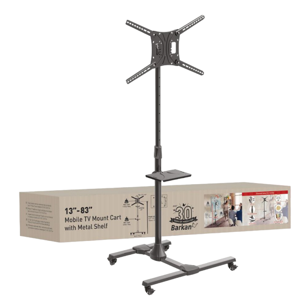 TV cart Barkan ''SW411H'' Black 13"-83" Tilt, max.50kg, VESA mm: up to 600x400mm 144217 Imagini
