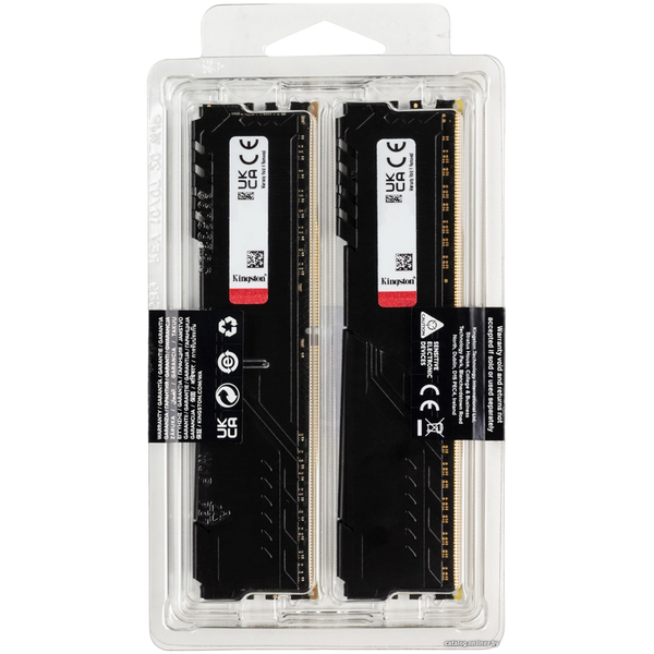 16GB DDR4-3600MHz Kingston FURY Beast (Kit of 2x8GB) (KF436C17BBK2/16), CL17-21-21, 1.35V, Black 136318 фото