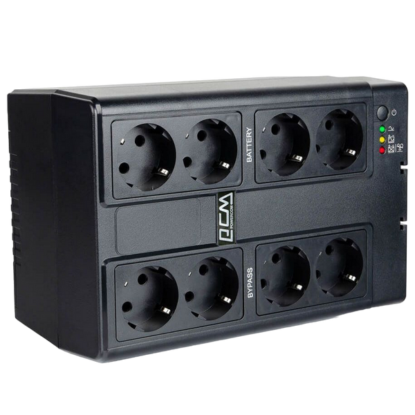 UPS PowerCom CUB-1000E 1000VA/550W LCD, AVR, USB-B, RJ45/RJ11, 8*Schuko 132327 фото
