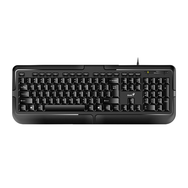 Keyboard Genius KB-118, Classic, Laser-Printed Keycaps, Spill-Resistant, 1.4m, Black, USB 207099 фото